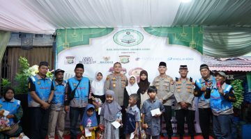 Kapolres Jakarta Utara Hadiri Santunan Anak Yatim Dan Buka Bersama Komunitas Ojol