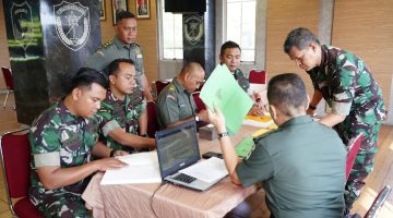 Korem 052/Wkr Terima Wasrik Itdam Jaya Periode I TA 2026