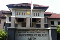 Kantor Imigrasi Kelas I Non TPI Depok berlokasi di Jl. Boulevard Grand Depok City, Kalimulya, Kec. Cilodong, Kota Depok, Jawa Barat  (Foto: Yudi Bahtiar/Purnamanews.com)
