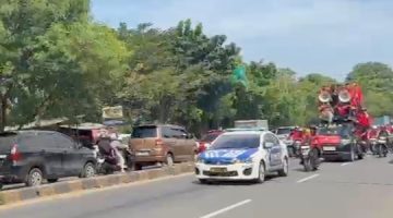 Polres Tangerang Kota Kawal Keberangkatan Massa Aksi Ke Jakarta Pusat Dalam Peringatan Hari Buruh