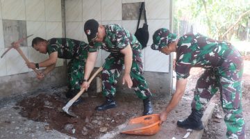 Progres Rehab MCK Panti Asuhan Karena Doa Capai 62 Persen, Prajurit Korem 051/Wkt Dan Masyarakat Terus Bersinergi