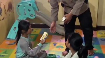 Polsek Kalibaru Polres Priok Tanamkan Minat Baca Dan Kepedulian Gizi Anak Sejak Dini Dengan Program Pojok Baca Edukasi