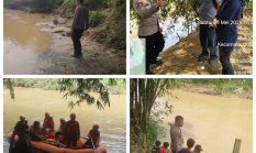 Kapolsek Rangkasbitung Polres Lebak Bersama Camat Kalanganyar,Monitoring Pencarian di Duga Korban Tenggelam di Sungai Cisimeut